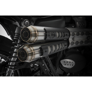 ZARD Endschalldmpfer SlipOn 2-1 mit schwarzem Hitzeschild Triumph Street Scrambler ab Modell 2017