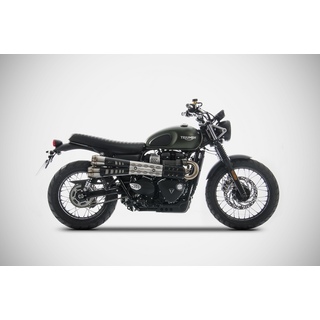 ZARD Endschalldmpfer SlipOn 2-1 mit schwarzem Hitzeschild Triumph Street Scrambler ab Modell 2017